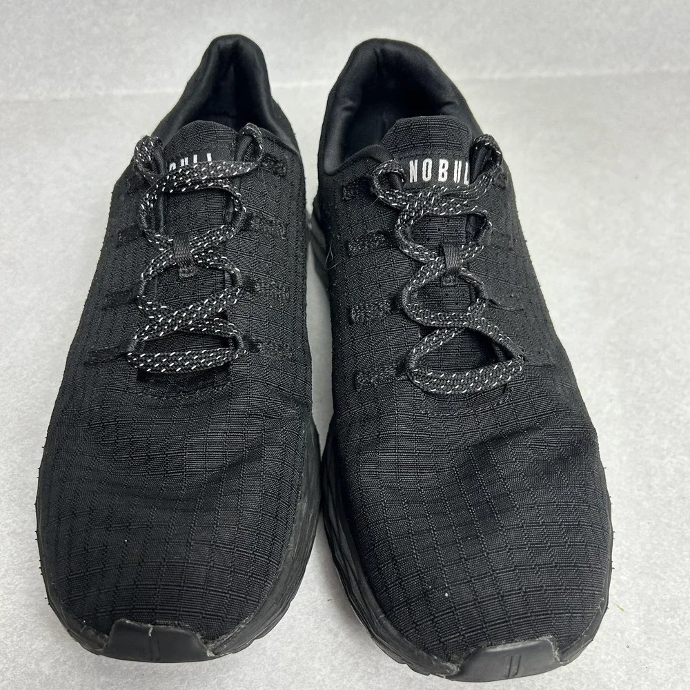 NOBULL Shoes Mens Size 7‎ Black Knit Running Training Sneaker Athletic Low Top